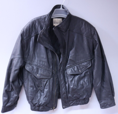 city streets レザージャケット Vintage City Streets Mens Leather Jacket Medium Full Zip Pockets
