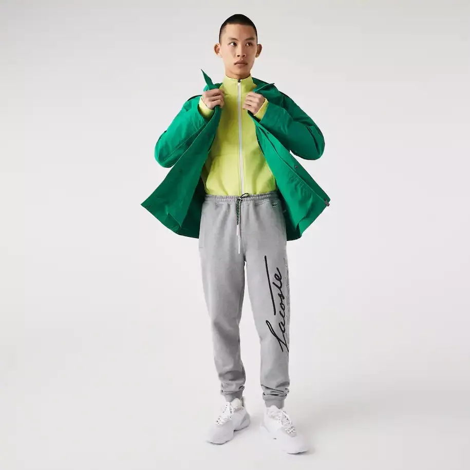 Lacoste Men s Signature And Crocodile Print Cotton Fleece Jogging