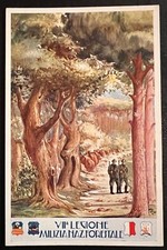 CARTOLINA MILITARE-MVSN "VII^ LEGIONE MILIZIA NAZ. FORESTALE-CASERTA" ILL. F.G.