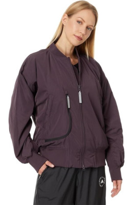 adidas by Stella McCartney Sportswear Woven Bomber Jacket Dusty Maroon Size XL