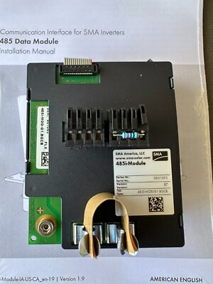 SMA DM-485CB-US-10 RS-485 Communication Data Module for TL-22 and STP Inverters
