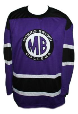 Any Name Number Morris Brown College TV Show Custom Hockey Jersey Purple