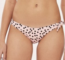 Topshop Womens Size 6Polka Dot Pink Black Bikini Swim Bottom Cheeky Fit