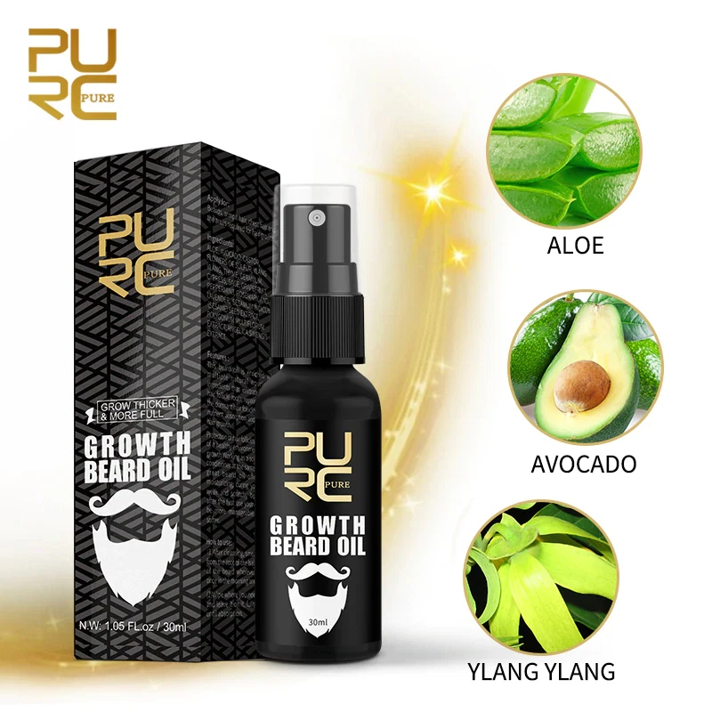 Beard Growth Oil Serum Fast Growing Beard Mustache Facial Hair Grooming for Men - Image 2 of 4