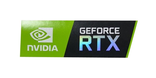 1 pcs Nvidia GeForce RTX Sticker Case Badge Label Logo 46mm x 15mm  - 第 1/1 張圖片