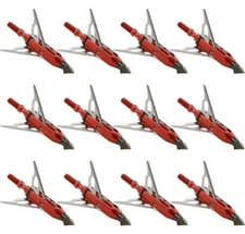 12pcs Rage 3 Fixed Blade Archery Broadheads 100 Grain Arrow Head Hunting Arrow