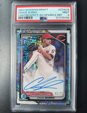 2024 1st Bowman Chase Burns Auto /71 PSA 9 Reds