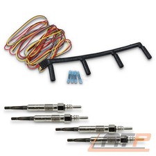 KABELREPARATURSATZ + 4x GLÜHKERZEN FÜR AUDI A3 SEAT SKODA VW GOLF 5 1.9 2.0 TDI