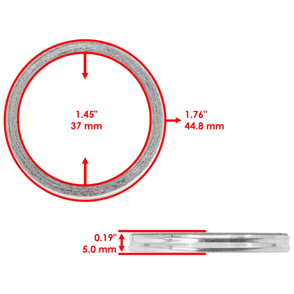 Exhaust Muffler Pipe Gasket for Yamaha YZ175 1976 / YT175 1982 1983 - Image 2 of 4