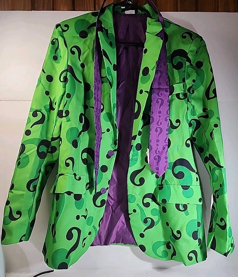 Disfraz de Acertijo DC Comics Batman Villano Traje Espíritu Halloween Talla: Adulto Pequeño Foto 2 de 4