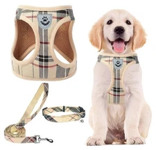PUPTECK Adjustable Pet Harness Collar & Leash Set Step In For Small Dogs Puppy &