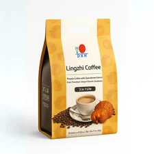 Lingzhi Coffee 3 in 1 Lite, Ganoderma Coffee, Instant Coffee, 20 Pack