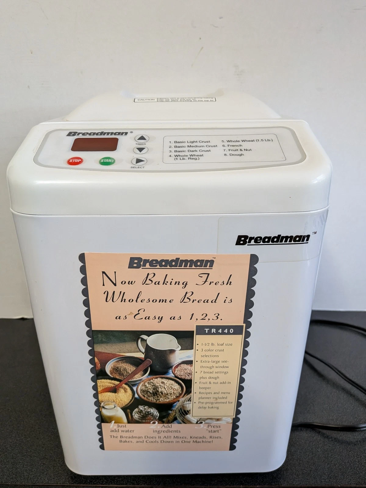 Breadman TR-440 Automatic Bread Maker 1.5 Lb Loaf Homemade Bread Machine
Opens in a new window or ta