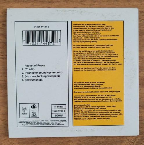 Lionrock - Packet of Peace (CD) Single - Picture 2 of 2