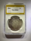 1884 Morgan Silver Dollar Graded a Stunning MS66+ by PGA Grading