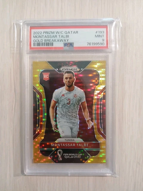 2022 Prizm World Cup Montassar Talbi RC Gold Breakaway 3/10 PSA 9 Pop 1 Jersey #
