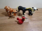 Vintage Fisher Price Little People Farm Animals Horse Cow Sheep Chicken