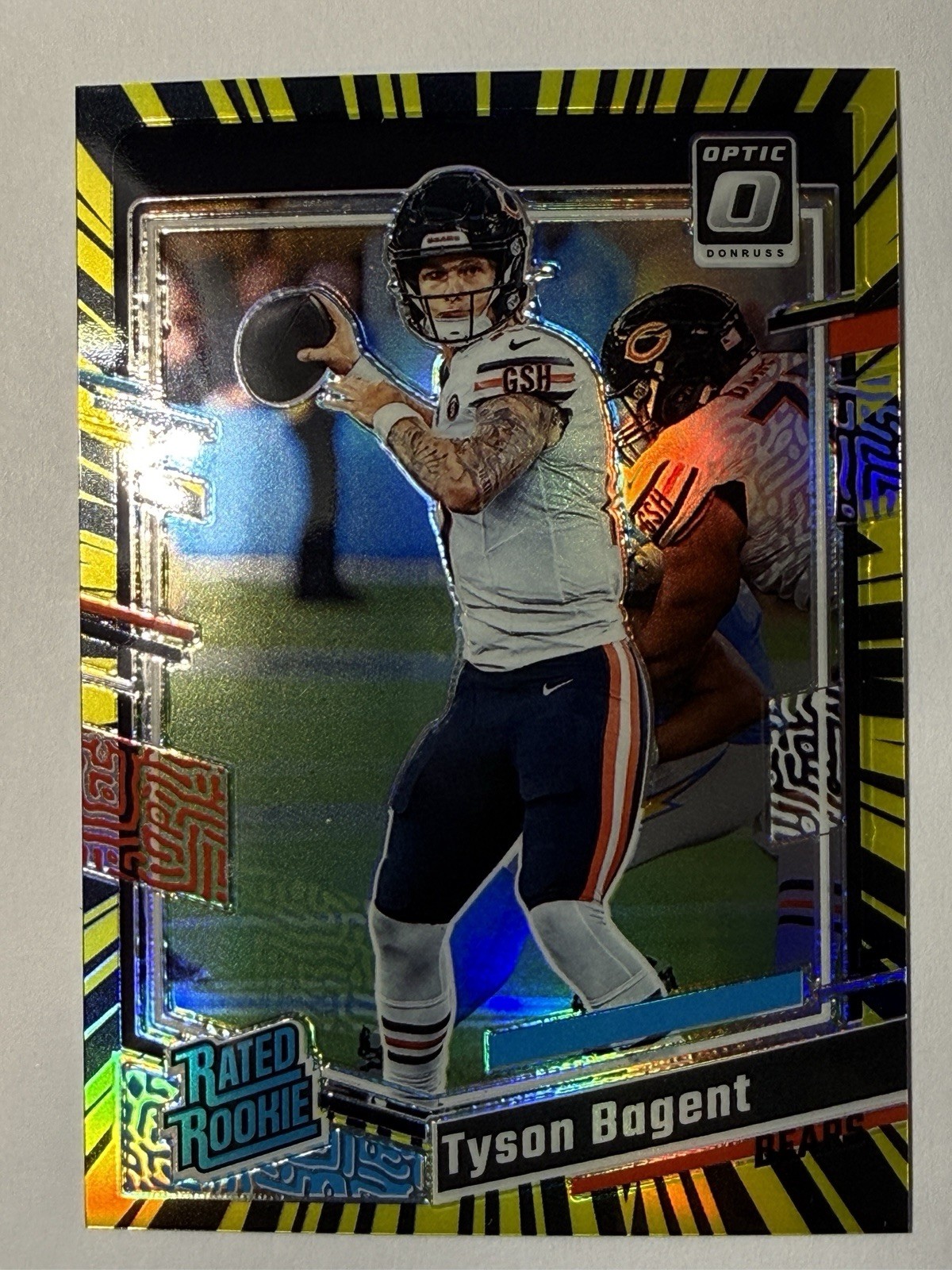 2023 Optic Rated Rookie Electricity Prizm #216 Tyson Bagent /69 Chicago Bears SP