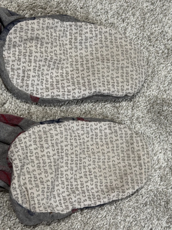 Carter's Niños Niños 1 Pieza Fútbol Deportes Polar Footie Gris Pijama Talla 14 Foto 3 de 4