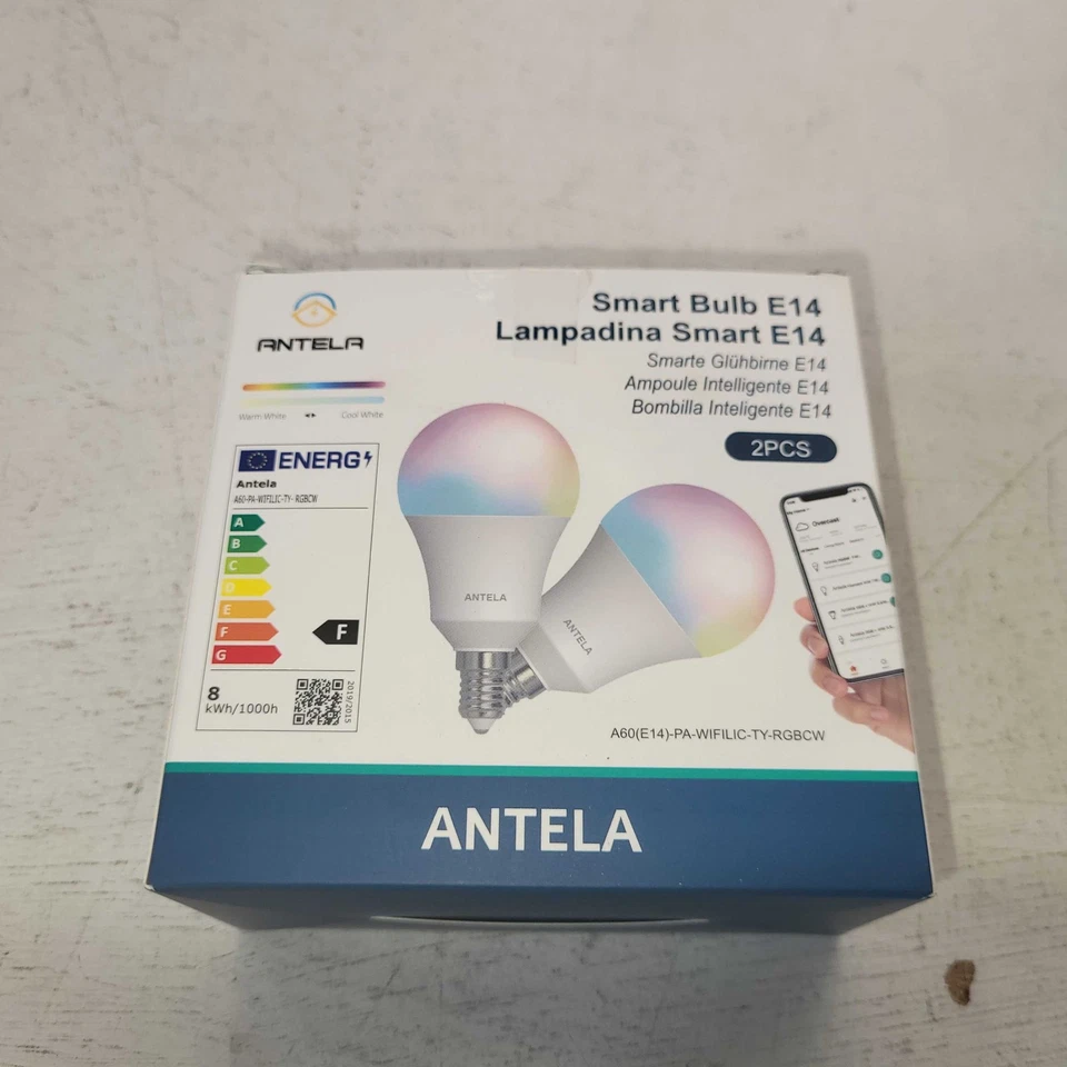Bombilla Inteligente Antela E14, A60, 8W, 806LM LED RGB Regulable, 2700K-6500K - Imagen 3 de 4