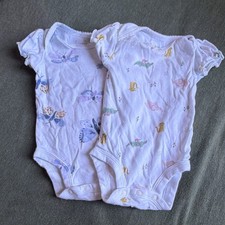 Carter's Animal Butterfly Print Short Sleeve One-Piece Bodysuit Set Newborn