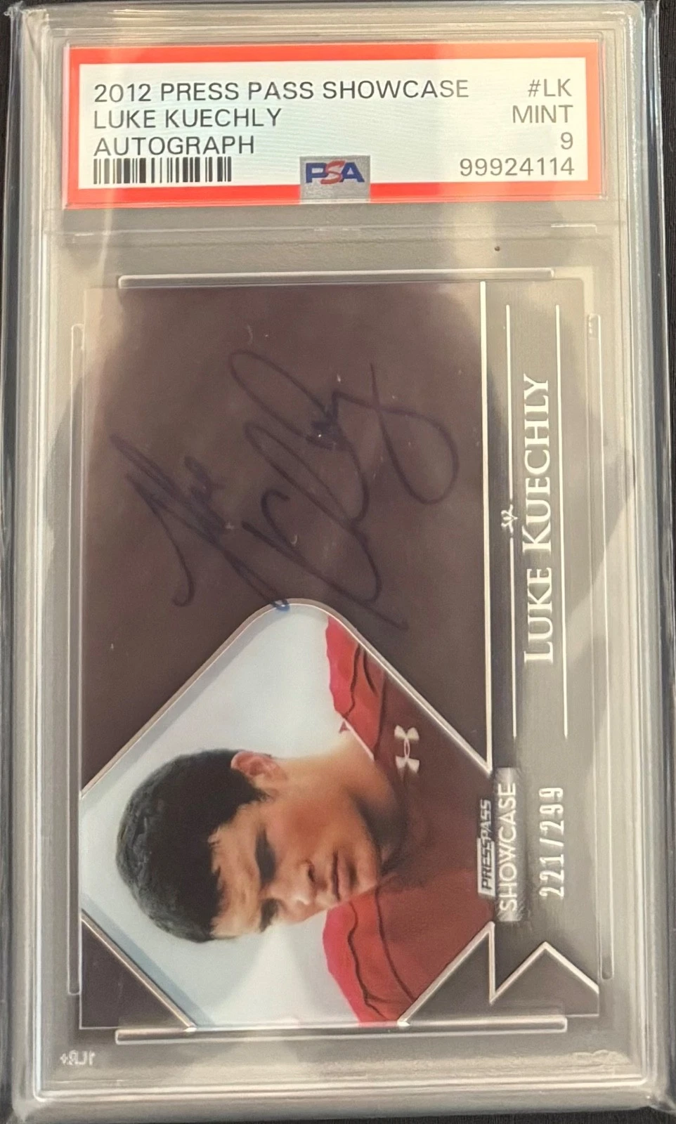 Luke Kuechly Press Pass Showcase #LK Autograph