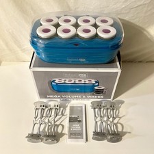 Conair InfinitiPro 8 Jumbo Flocked Hot Rollers Mega Volume Waves - EUC