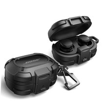 for Bose QuietComfort Earbuds Protective Case with Drop-Proof Lock, Black