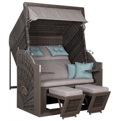deVries Strandkorb ''deVries PURE  CLASSIC XL SUN'' PE stone grey Des.48