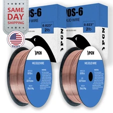 (2 x 2-Lb Spools) ER70S-6 .023" (0.6 mm) Mild Steel MIG Welding Wire