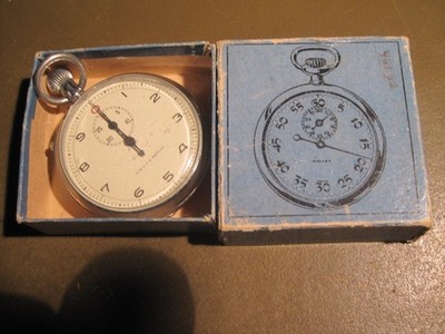 STOPWATCH by MEYLAN,  for REPAIR OR PARTS,  it SEEMS TO BE ALL THERE.