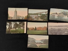 7 Postcards 1911 Postmarked Poughkeepsie & Hudson River Valley BOAT BRIDGE ETC