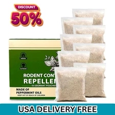 Vamoose Natural Rodent Repellent - 10 Pack Peppermint Oil - Mice & Rat Deterrent