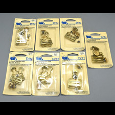 Vintage Dritz Overall Buckles Lot of 7 Pairs 1998 No Sew Buttons NEW SEALED