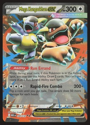 ME01: Mega Evolution Mega Kangaskhan ex #104/132 Pokemon Card