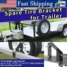 Boat Trailer Spare Tire Mount 120 LBS Weight Capacity with 4 & 5 & 6 Lugs Wheels