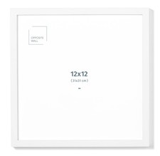 Opposite Wall 12x12 in White Solid Oak Wood Picture Frame F10012