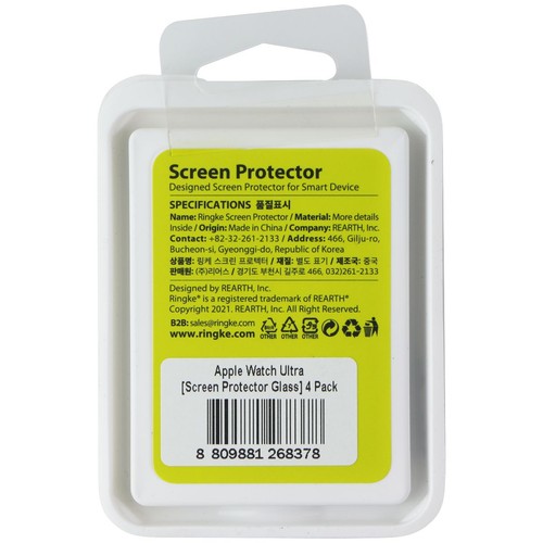 Ringke Protection Écran en Verre Trempé pour Apple Watch Ultra - 4 Paquet - Photo 2 sur 2