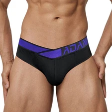 ADANNU Men Sexy Model Briefs Jockstrap Low Rise High Cut Underpants Comfortable