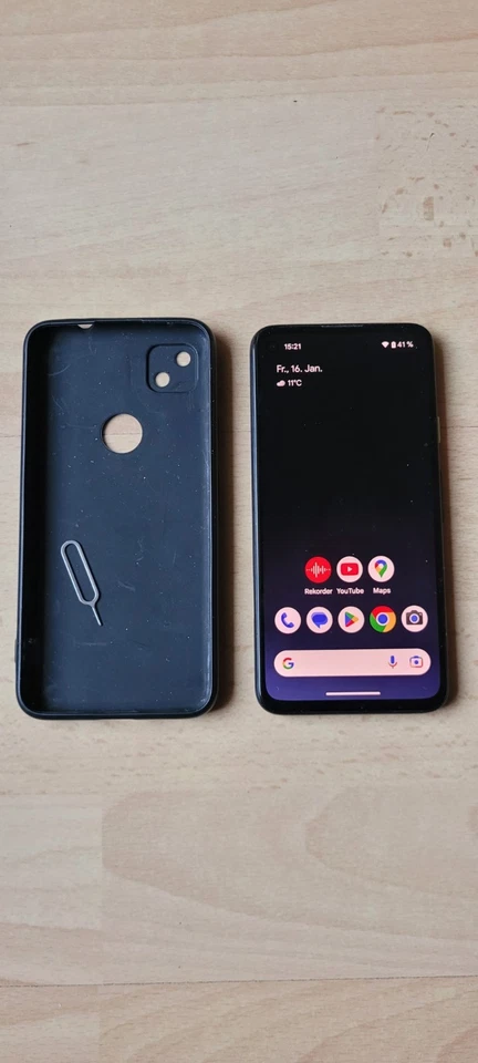 Originalverpackung (OVP) des Google Pixel 4a 5G in Just Black mit 128 GB, Foto 2 von 5
