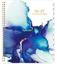 2026-2027 2-Year Monthly Planner Calendar with Flexible Cover & Pockets 9x11