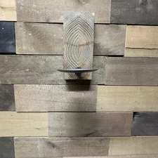 rustic Wooden Wall Candle Holder ( Candle Not Included )