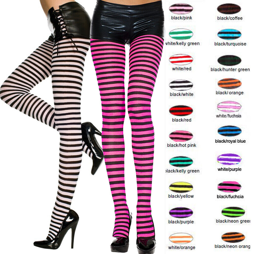 Opaque Tights Adult Orange Black Opaque Tights Adult Orange Black