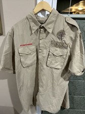 Vented Microfiber Poly Boy Scout BSA UNIFORM SHIRT Mens Large Short Sleeve M59