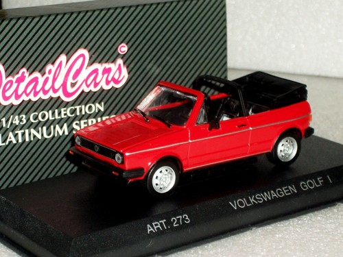 VOLKSWAGEN GOLF 1 RED CABRIO DETAIL CARS ART 273 1/43 - 第 1/1 張圖片