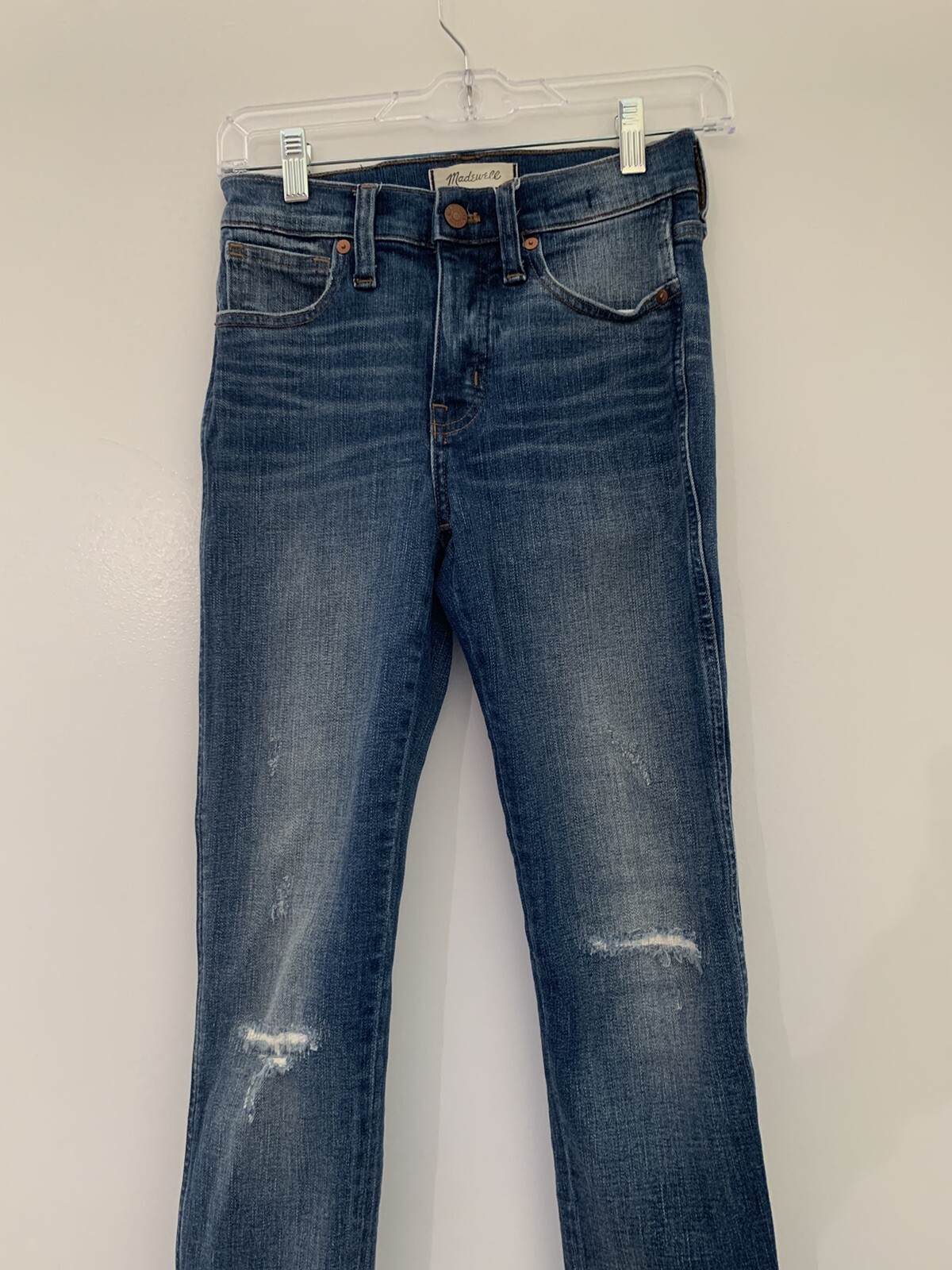 Madewell Womens High Rise Skinny Jeans Size 25 9-Inch Inseam Denim Blue