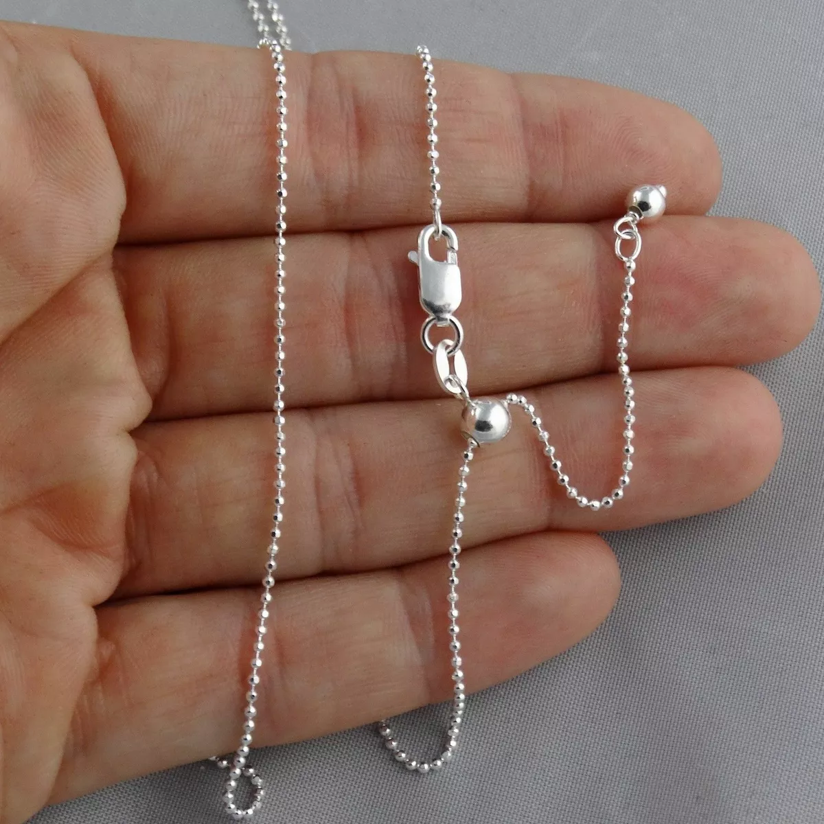 Sterling Silver Ball Chain, S925 Silver Ball Chain for Jewelry