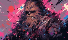 CHEWBACCA STAR WARS POP ART  STRETCHED  CANVAS WALL ART READY TO HANG CP186