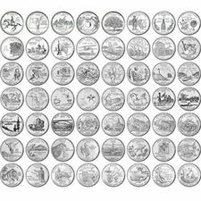 1999-2009 50 STATES & TERRITORIES QUARTERS Set of 56  P mint uncirculated
