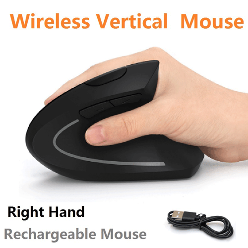 USB Wireless Ergonomic Vertical Mouse Optical 1600 DPI 5 Keys Mice For PC Laptop